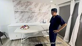 gynecologist rams big cock deep in curvy colombian milf patient's gaping wet pussy
