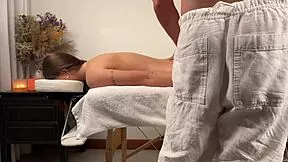 Nasty Therapist Pounds Sexy Client's Oiled Ass!