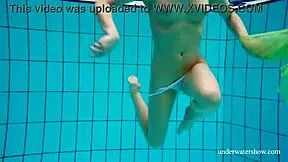 Russian Hottest Blonde Petite Nina Mohnatka Swims Underwater Shy Small Tits Ass Pool Tease