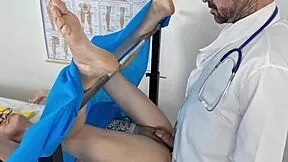 gynecologist fingers ass then fucks horny patient hard