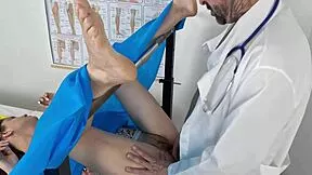 gynecologist fingers ass then fucks horny patient hard