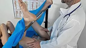 gynecologist fingers ass then fucks horny patient hard