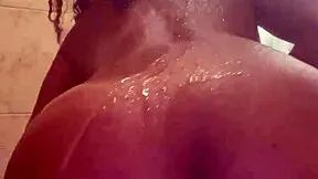 young horny babe with fat ass takes it deep in shower anal
