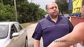 Busty Teen Delivers Gratitude Blowjob Outdoors Hard