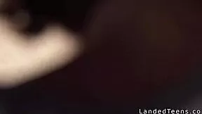 Busty Teen Delivers Gratitude Blowjob Outdoors Hard