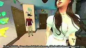 College teen crams rough ass in sims 4 machinima creampie roleplay with pregnant mommy femdom