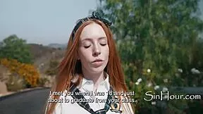 Teacher breeds petite redhead student again as she squirts pregnant juices in uniform