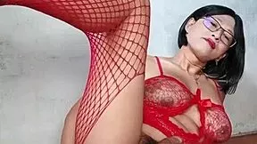 omg this hot asian shemale bounces on huge dildo, stroking cock till massive cum blast 🍆💦