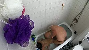 skinny asian candy cruise gags on cock deepthroat in bathtub choke