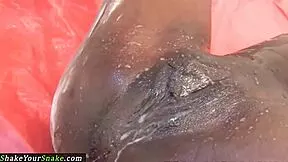 Black teen babe in hospital? Doctor drills her shaved pussy with huge dildo closeup!