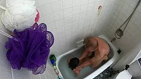 skinny asian candy cruise gags on cock deepthroat in bathtub choke