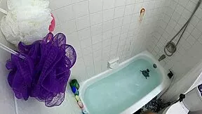 skinny asian candy cruise gags on cock deepthroat in bathtub choke