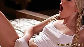 Stepdaughter Dives Tongue Deep into Stepmom's Juicy Pussy for Intense Licking