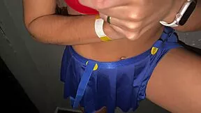 carnaval swingers dripping wet from group fucking and creampie in tight pussies