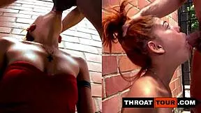 so this innocent latina teen waitress gets her throat wrecked over a bad order...