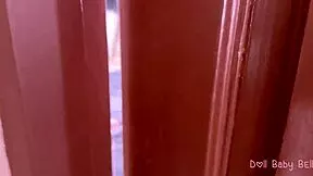 Roommate caught me masturbating now she bends over for rough creampie sex