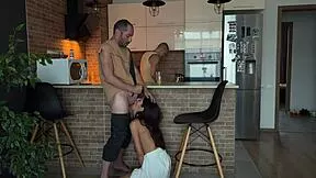 whoa, she cheated, kissed hubby with cum lips 😈💦