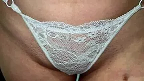 POV Dirty Kinky Babe in Lingerie Pees Close-Up with Juicy Wet Pussy and Tight Thong