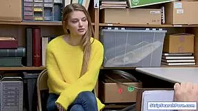 Officer strips big tits teen shoplifter