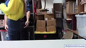 Officer strips big tits teen shoplifter