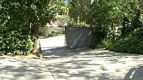 horny teen biker chick rides cock cowgirl after her wild motorcycle spin