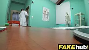 Fake Hospital: Horny Doctor Examines and Fucks Freshly Shaven Petite Teen Patient Pussy