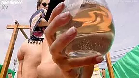 i can't stop watching april's big ass and belle amore gulping yellow pee on the terrace