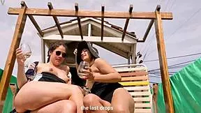 i can't stop watching april's big ass and belle amore gulping yellow pee on the terrace