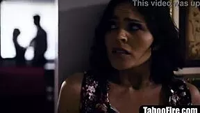 Housewife catches husband cheating with young blonde babysitter, joins hardcore 3some fuck!