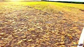 german latina secretary risks it all outdoors no condom bending over for boss's deep pussy pounding and ass cumshot