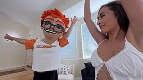 Stretching scarlett page's tight pussy in hardcore yoga cowgirl ride with petite goddess