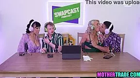 Step Moms Swap Stepsons Kissing 4some Live Taboo