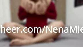 my latina brunette toy rosa makes me cum with her oiled feet and curvy big ass moans