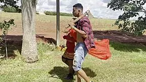i'm the naughty little red riding hood getting railed by huge woodcutter in forest