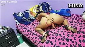 venezolana's juicy big ass pussy throbs as she masturbates in lingerie ponytail moaning tattoo big pussy nylon solo latina brunette