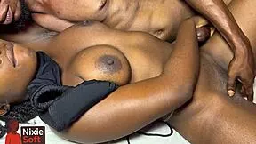 Wanna Watch Petite Ebony Lover's Wet Hairy Pussy Get Monster BBC Doggystyled?