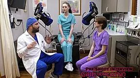 Holy Shit Luci Starr's First Gyno Exam Spreads That Shaved Pussy Wide!