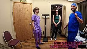 Holy Shit Luci Starr's First Gyno Exam Spreads That Shaved Pussy Wide!