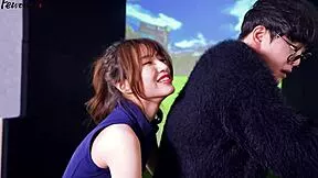 korean college cutie 23yo repays favor riding old cock with socked feet fetish