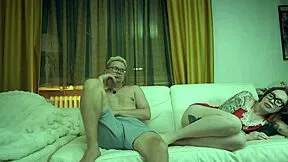 i'm fingering my stepmom on the couch till she begs for my facial cumshot