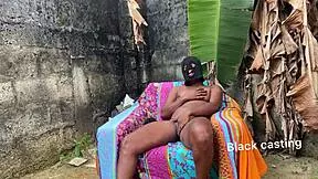 damn this african skinny babe takes monster bbc face fucking outdoors in crazy heat!