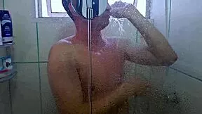 hired this sexy latina milf maid, now she deepthroats my cock in shower