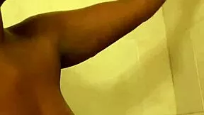 Young Ebony Drips Wet in Shower Spreading Tight Pussy!