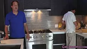 i love watching these teens ride their stepdads' cocks in taboo 4some cum swap