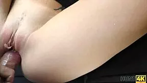 young couple desperate for cash blonde blows stranger outdoors