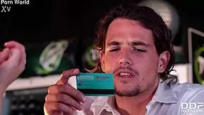 petite hungarian teen sucks off bartender then rides him for free drinks 🍻🍆