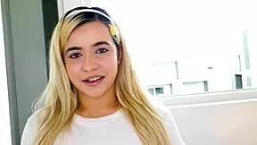 first timer ivonna winter gags on huge cock pov then swallows massive load no hands