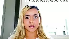 first timer ivonna winter gags on huge cock pov then swallows massive load no hands