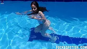 Sexy Helen Star Masked Wet Pool Pound