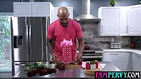 ebony teen brianna moore rides stepdad's big black cock valentines day